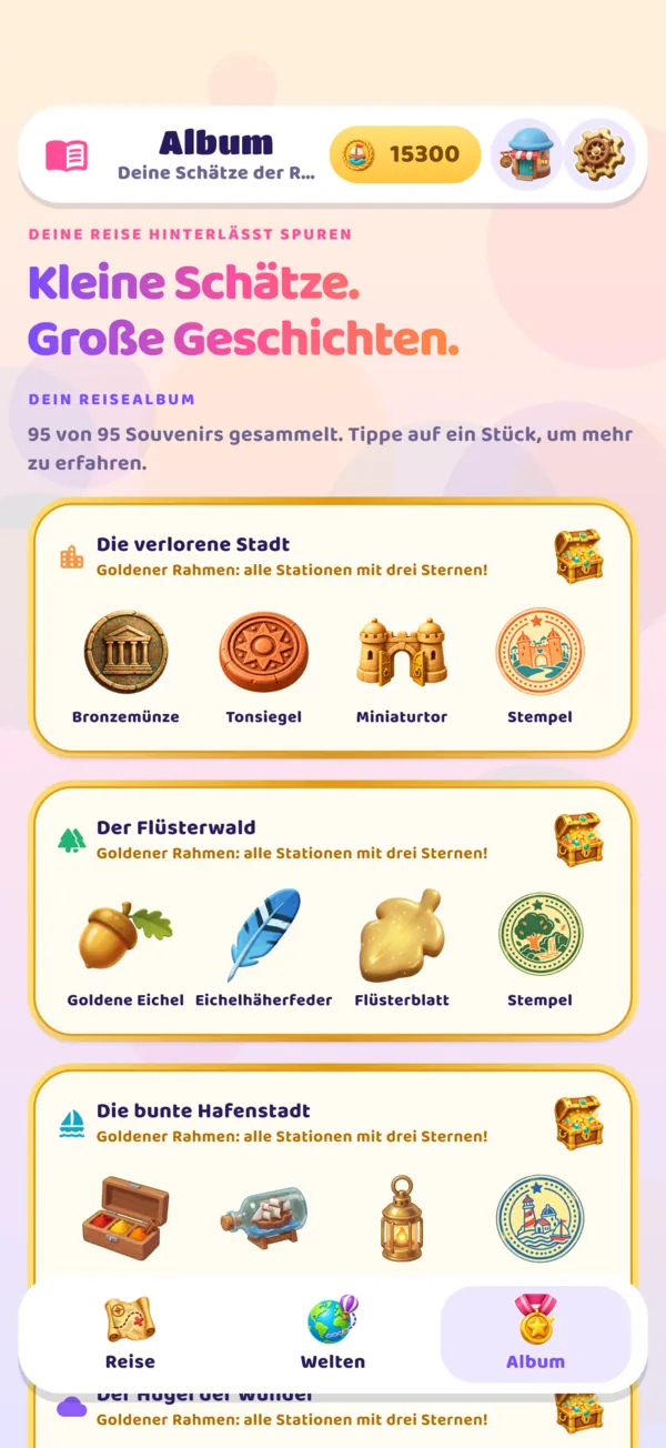 Das Reisealbum mit den Souvenirs der ersten Welten.