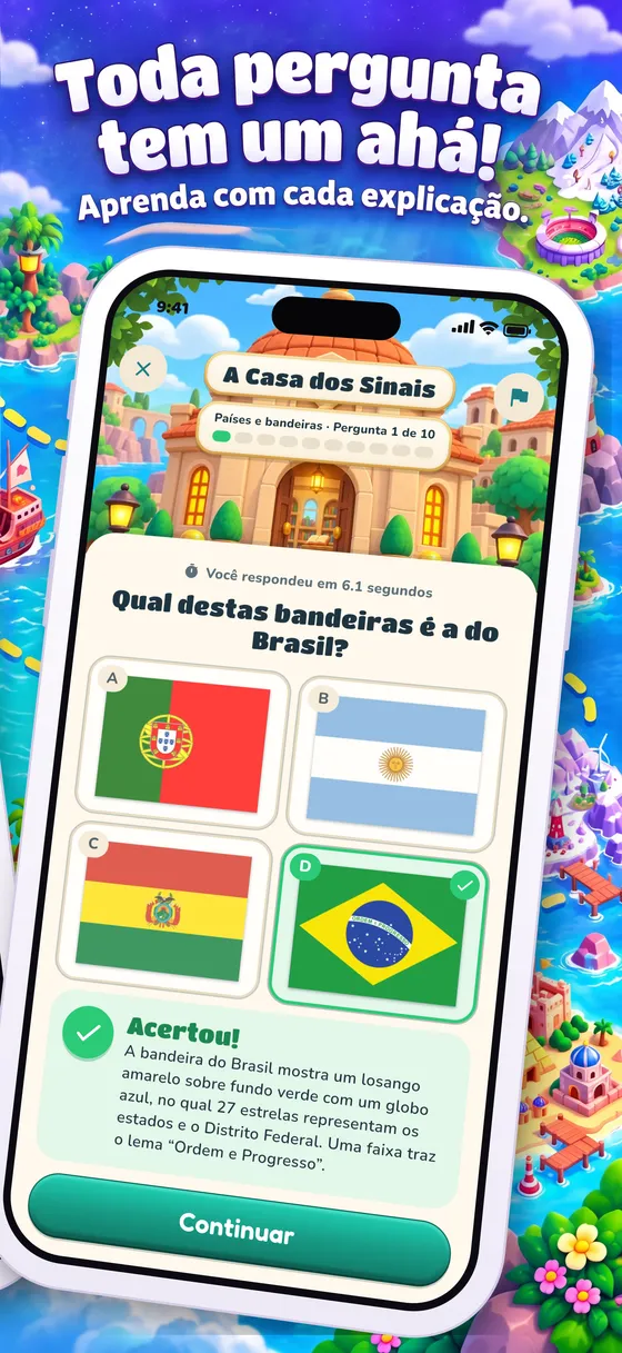 Toda pergunta tem um ahá! Uma pergunta respondida corretamente, com sua explicação.